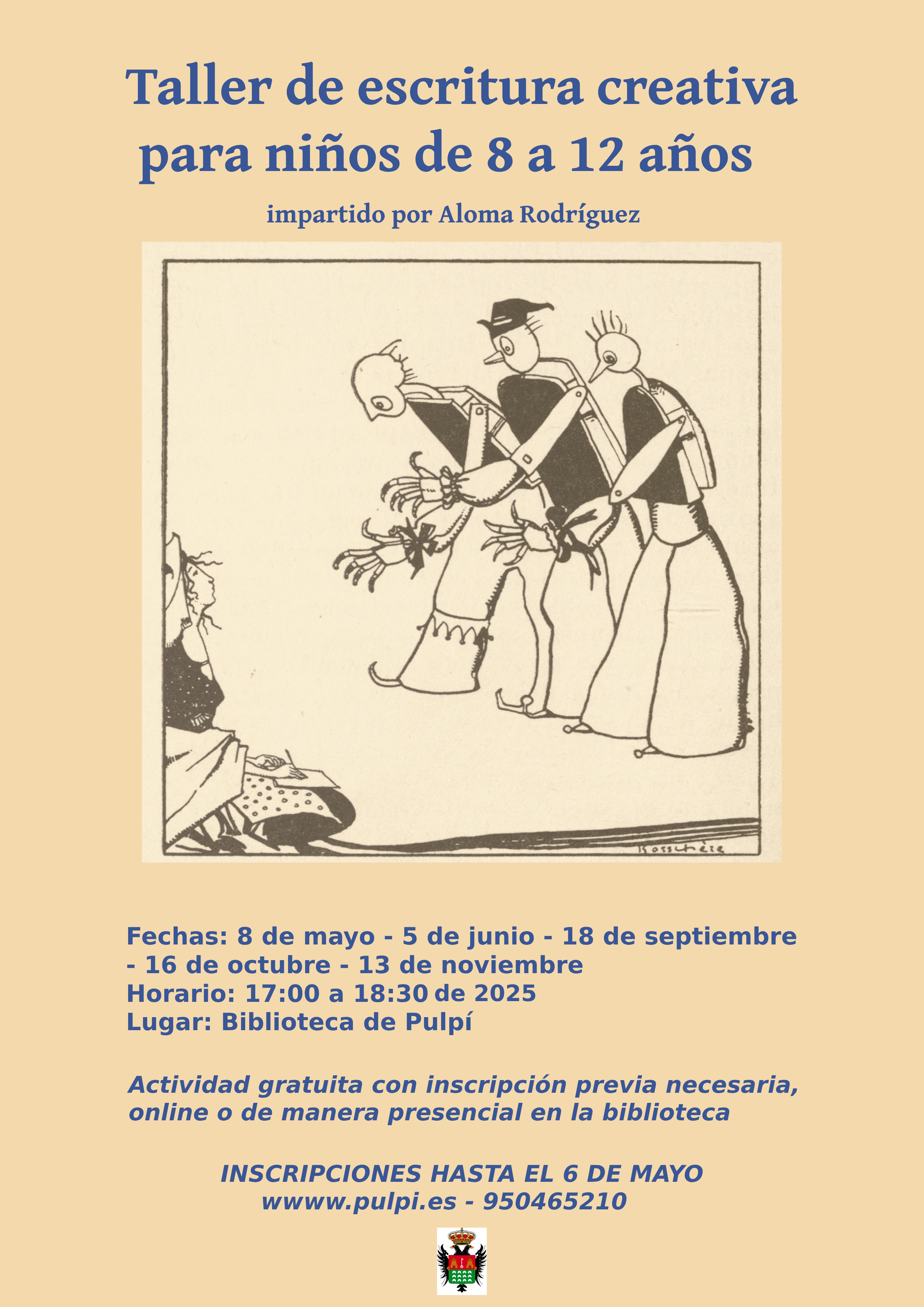 TALLER DE ESCRITURA CREATIVA. BIBLIOTECA MUNICIPAL 2025